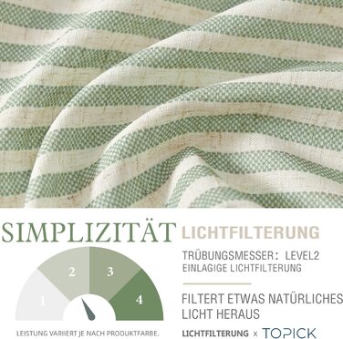 Лляні штори в смужку в тон, Сучасні бежеві лляні штори, фіранки для вітальні, фіранки для усамітнення, непрозорий шарф в смужку, комплект з 2 предметів, 130x175, синій на бежевому (130x245h(см), в смужку, зелений)