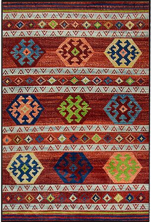 Вінтажний килим Jiyuhang Boho 140x200, квітковий медальйон, не ковзає, можна прати, короткий ворс (стиль B)