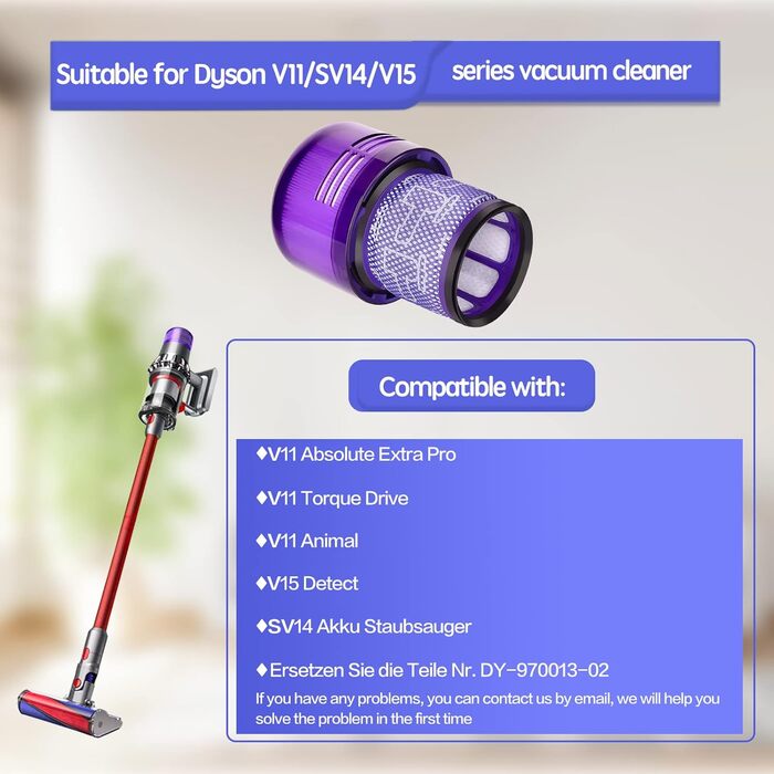 Змінний фільтр Dyson V10, який можна мити, для пилососа Cyclone Animal Absolute DY-969082-01 ()