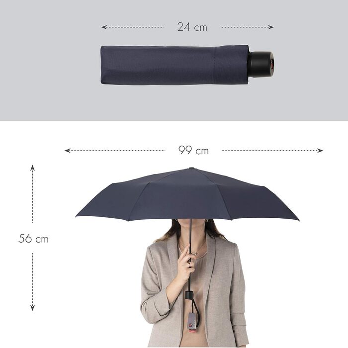 Кишенькова парасолька Knirps I.050 Середня інструкція - Запатентована ручка - Тонка форма - Вітрозахисна - Pinta Classic