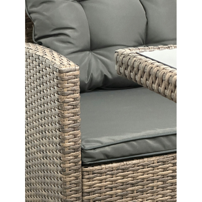 Комплект садових меблів IdealGarden із техноротанга, коричневий, 5 предметів