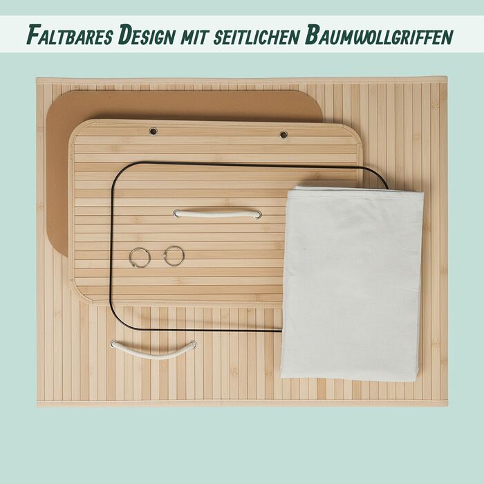 Кошик для білизни Relaxdays з бамбука та кришкою