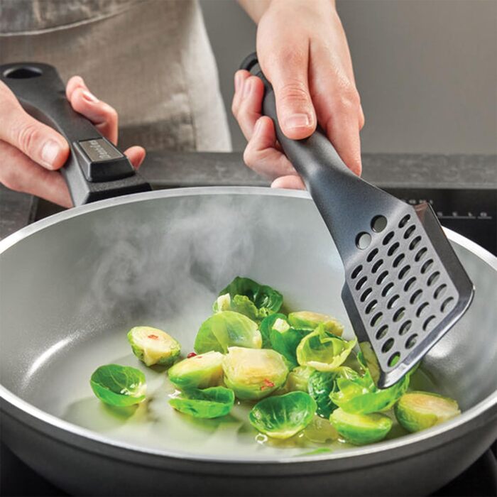 Набір сковорідок Berndes b.perfect 2 шт. - універсальна сковорода 24/28 см, знімний ручка, для всіх плит, антипригарне покриття, алюміній, без PFAS, чорний