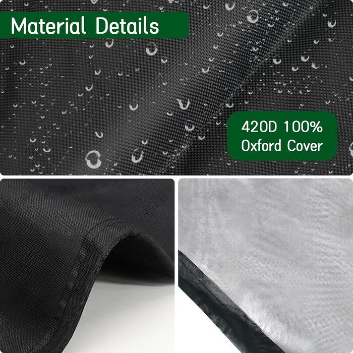 Водонепроникний чохол для садово-патіо меблів 200*160*70 см, 420D Oxford, захист від УФ, анти-PU, зимовий, для саду та тераси