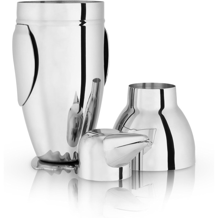 Шейкер для коктейлів Viski Rocket з фільтром, нержавіюча сталь, для еспресо, маргарити, холодного заварювання, домашній бар, аксесуари, інструменти бармена, подарунок, сріблястий