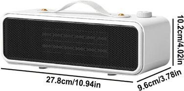 Електричний обігрівач для офісу та дому | Міні-обігрівач на стіл | Швидкий нагрів для холодної погоди | Обігрівач для офісу, дому, подорожей, спальні, робочого місця | Клас енергоефективності A