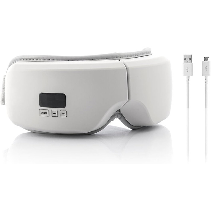 Масажер для очей InnovaGoods EyeSky 4-в-1, з компресією повітря, для зняття втоми очей та покращення кровообігу, компактний дизайн, для дому та офісу