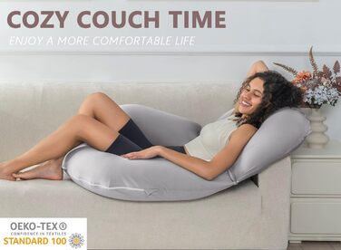 Подушка для читання INSEN: Базова модель, Tencel, світло-сіра, охолоджуюча