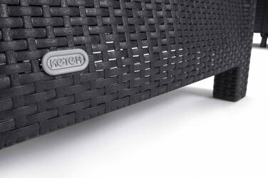 Комплект садових меблів Allibert із пластику, сірий, 3 предмети