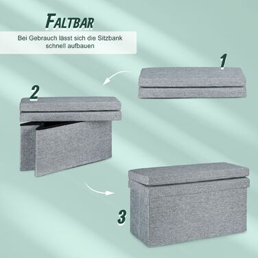 Relaxdays Складаний табурет зі спинкою L