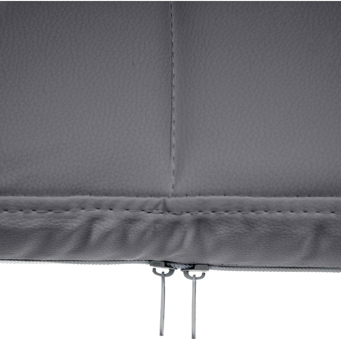 Крісло CLP Canada - оббивка з штучної шкіри, сіре, металевий каркас