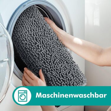 Комплект килимків для ванної кімнати Digiroot (2 шт.) - неслизькі, швидковисихаючі, поглинаючі, 40x60 см, 50x80 см, темно-сірий