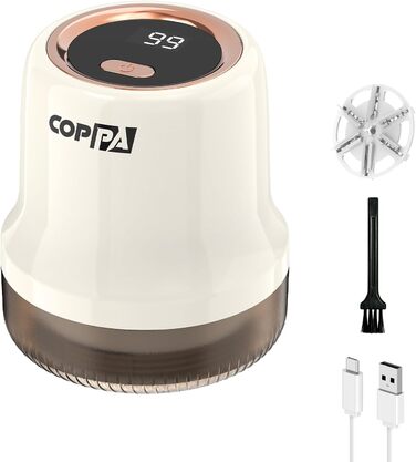 Електричний видальник ворсу для одягу та меблів COPPA з 6 лезами та індикатором заряду