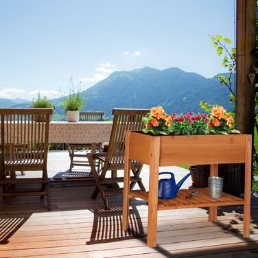 Грядок Relaxdays з дерева, світло-коричневий