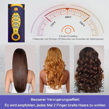 Бездротовий випрямляч для волосся Titan 2-в-1 з акумулятором 5000mAh (щипці-випрямляч, локони) блакитного кольору для всіх типів волосся