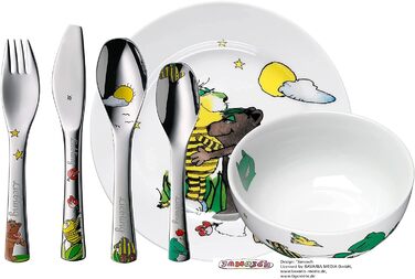 Персоналізований набір дитячого посуду Janosch WMF (6 предметів) з гравіюванням імені - комплект миски та тарілки. Ідеальний подарунок на Різдво для дітей