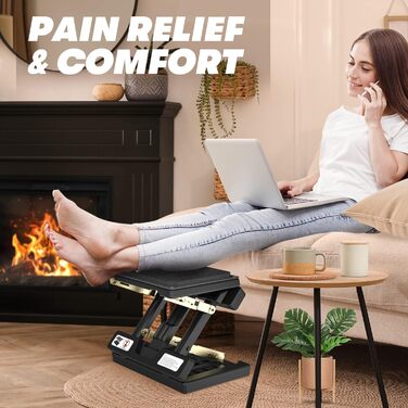 Підніжка під стіл для офісу та дому: регульована, з масажером та м'яким покриттям, складна, ергономічна | Vhelyom