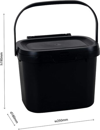 Контейнер для компосту харчових відходів для кухні, виготовлений із переробленого пластику, (Air Blue, Compost Caddy)