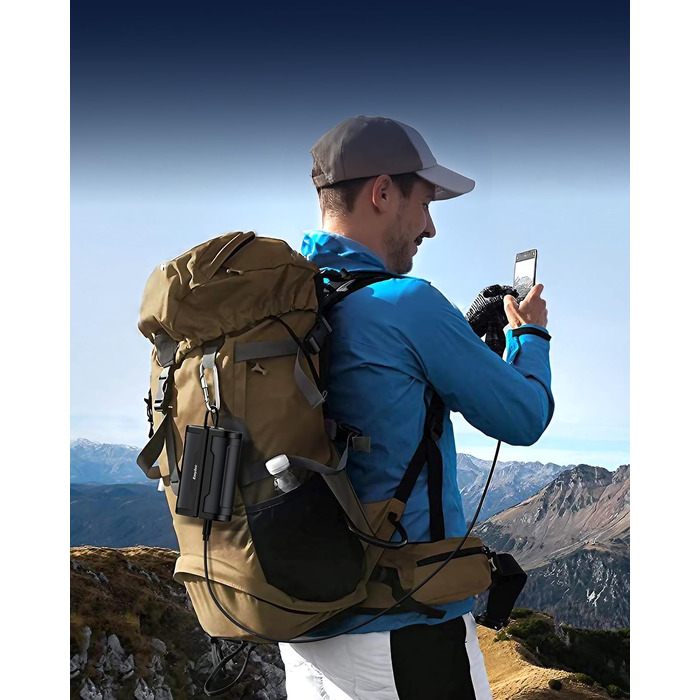 EasyAcc Портативний акумуляторний гріє рукавичка, чорний - великий