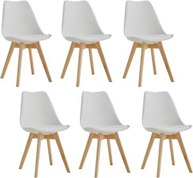 Стільці для їдальні GrandCA HOME, дерев'яні, з масиву бука, в стилі ретро, 6 шт.