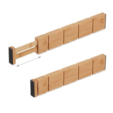 Набір роздільників для ящиків Relaxdays, 13 штук, з бамбука