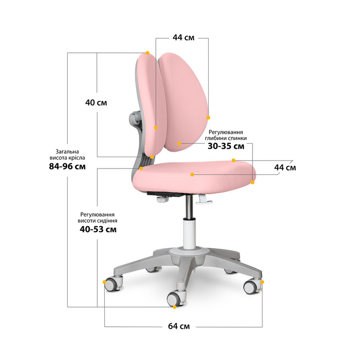 Дитяче крісло Mealux Sprint Duo Lite Pink (арт.Y-412 Lite KP)