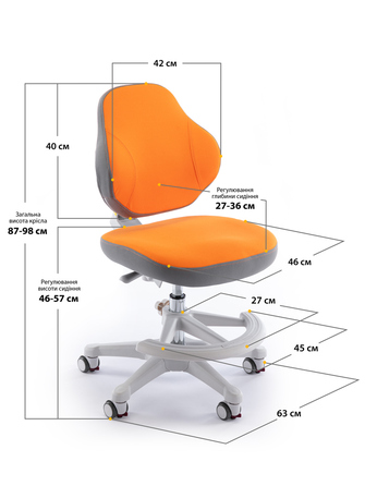 Дитяче крісло Evo-Kids Mio Classic Orange (арт.Y-405 OR)