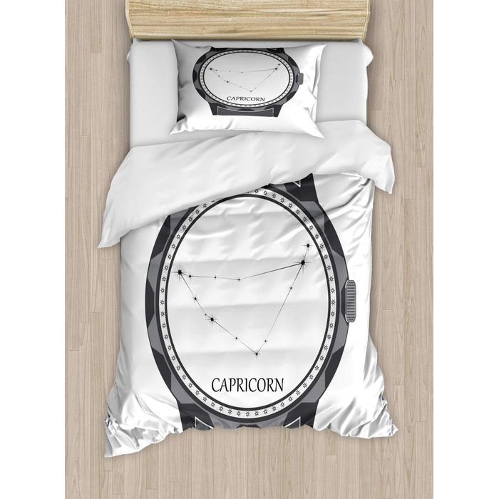 Козеріг Підковдра Двоспальне ліжко, дизайнерські годинники, м'яка форма Високоякісна підковдра з 2 предметів з 1 наволочкою, 170 x 220 см - 75 x 50 см, сіра Coca-Cola Grey