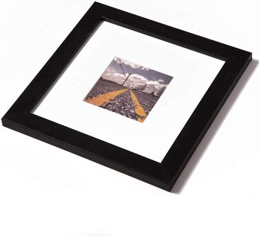 Рамка для фотографій Muzilife 4 шт. 20x20 см зі скляною панеллю-настінна фоторамка для портрета / галереї з паспарту 10x10 см
