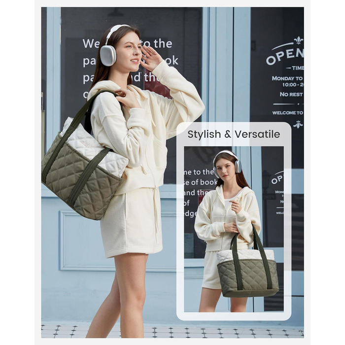 Сумка-шоппер LOVEVOOK: велика, легка, з відділенням для ноутбука 15.6