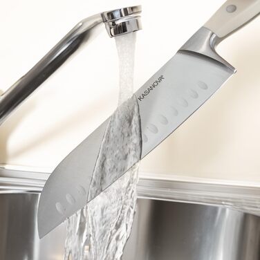 Набір кухонних ножів Kasanova з дерев'яним бруском: 11 ножів, ножиці, точилка - повний набір для кухні