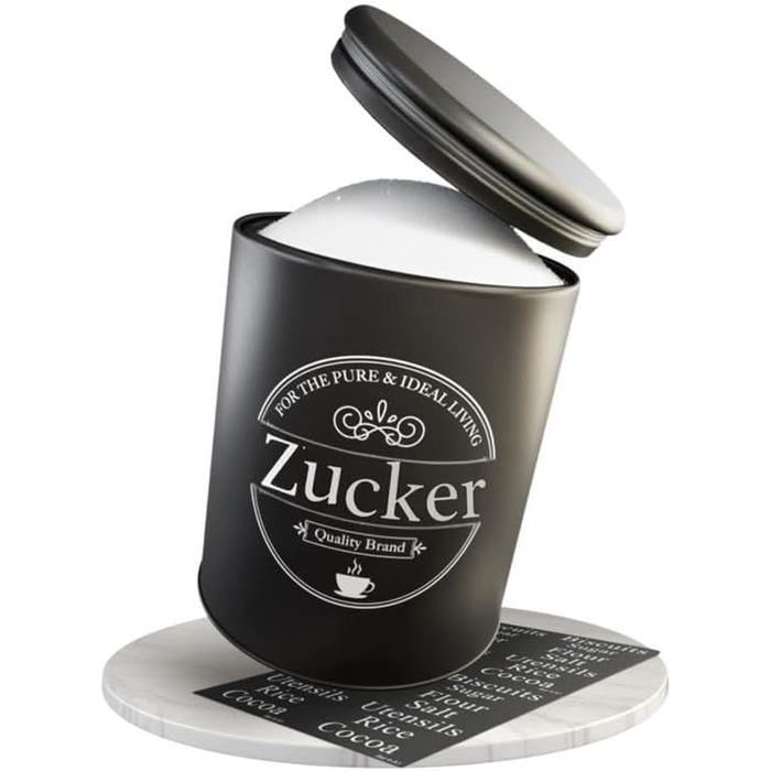 Набір контейнерів для зберігання кави, цукру та борошна IDEALTASTIC® Premium, 3 шт по 500г, герметичні, з нержавіючої сталі