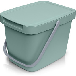 Кухонний контейнер для органічних відходів YourCasa 6 л - з кришкою та настінним вішаком (м'ятний)