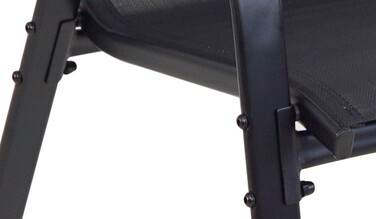 Набір садових стільців Kontrast, метал, чорний, 4 шт.