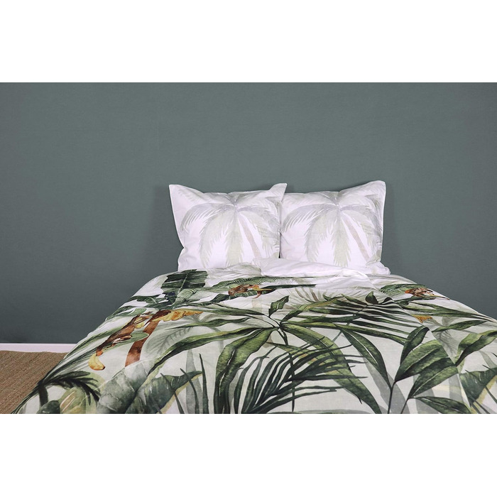 Літня постільна білизна Cotton Slub Linen Look 100 бавовна різних дизайнів (Jungle Life) 135х200 см