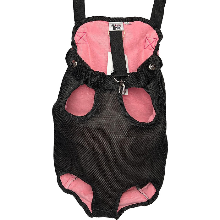 Рюкзак для собак, Регульований ременем безпеки, дихаючий для маленьких собак і цуценят (м, Чорний / рожевий)
