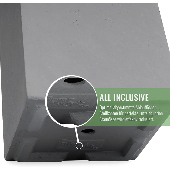 Планцверк® Горщик для рослин з фібергласу конічної форми, 70x33x33 см, стійкий до погодних умов, преміум-якість, покриття Lotus-Effekt, сірий