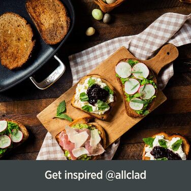 Сковороди All-Clad Essentials, антипригарне покриття, харт-анодоване покриття, 21.6 та 26.7 см, 2 шт., сірі