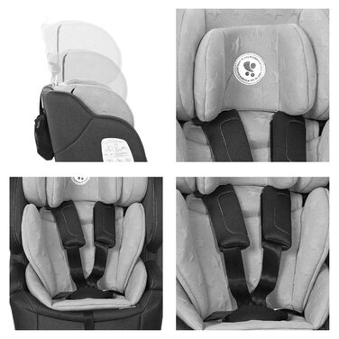 Дитяче автокрісло Lorelli Andromeda i-Size (76-105 см) Isofix, Top Tether, регульоване, Колір (сірий)