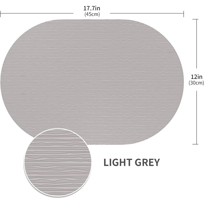 Силиконові серветки на стіл, овальні серветки для обіднього столу, набір 4 шт., неслизькі, водонепроникні, термостійкі, килимки для тераси (вишнево-червоний, овальні)