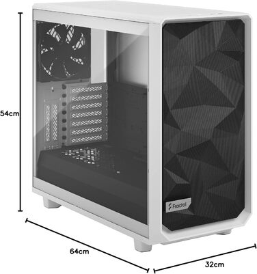 Корпус Fractal Design Meshify 2 White TG із прозорим склом