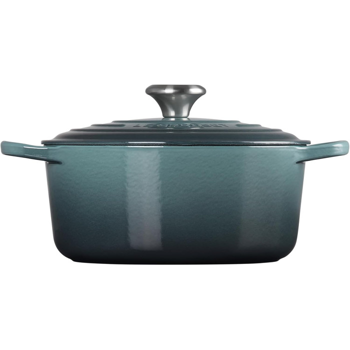 Сковорода Le Creuset Signature з чавуну з кришкою, 24 см, 4.2 л, Ocean