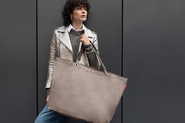 Сумка-шопер Reisenthel Shopper XL – велика, стильна, з водонепроникного матеріалу Herringbone Mokka