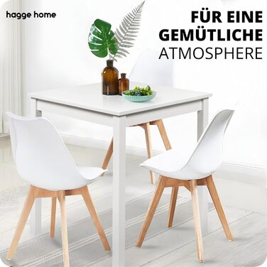 Скандинавський дерев'яний стіл Hagge Home 68x68 см - обідній, кухонний, письмовий, для дому та офісу, дитячий