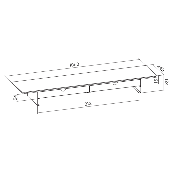 Настільна підставка для монітора OfficePro MR164DW Dark Wood/Black