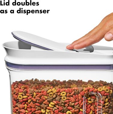 Контейнер OXO Good Grips Pet POP для корму для тварин, 4.2 л з лопаткою | Ідеально для до 1,8 кг корму для собак або 1,6 кг для котів | Герметичний, BPA-free