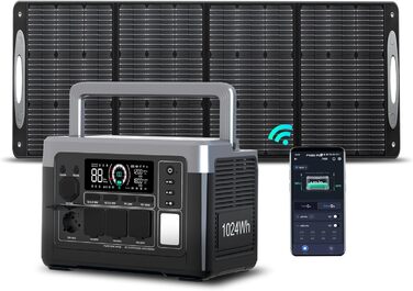 Портативна електростанція OUKITEL P1000 Plus: 1800W, 1024Wh LiFePO4, сонячний генератор, швидка зарядка, для кемпінгу та резервного живлення