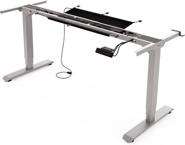 Регульований стіл Yaasa Frame S з USB-портом, телескопічний, з блокуванням клавіш (білий)