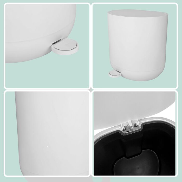 Відро для сміття Relaxdays з м'яким закриттям, 7 л