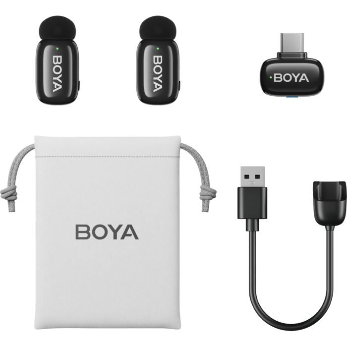 Бездротовий петличний мікрофон BOYA mini-23 Type-C Black